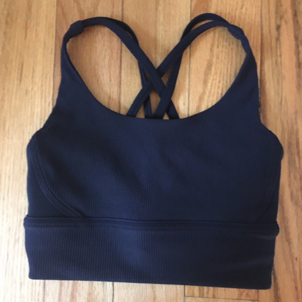 Lululemon Energy Bra Longline Ribbed, Navy